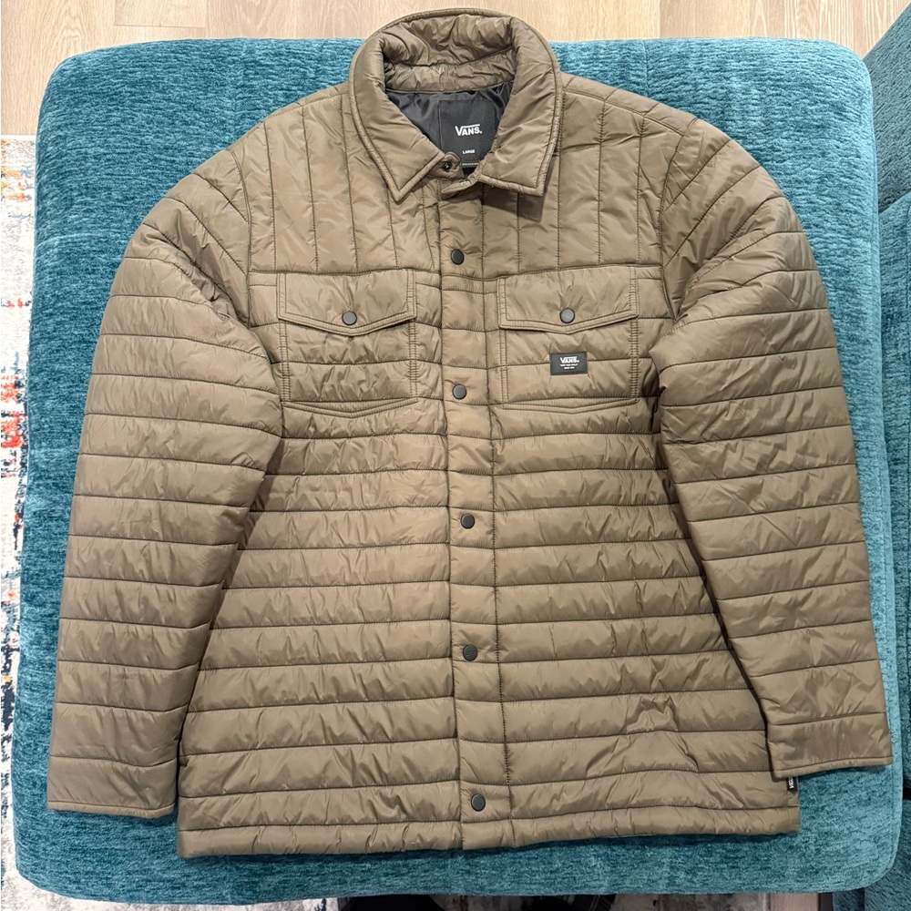 Vans Men's Khaki Quilted Shirt Jacket